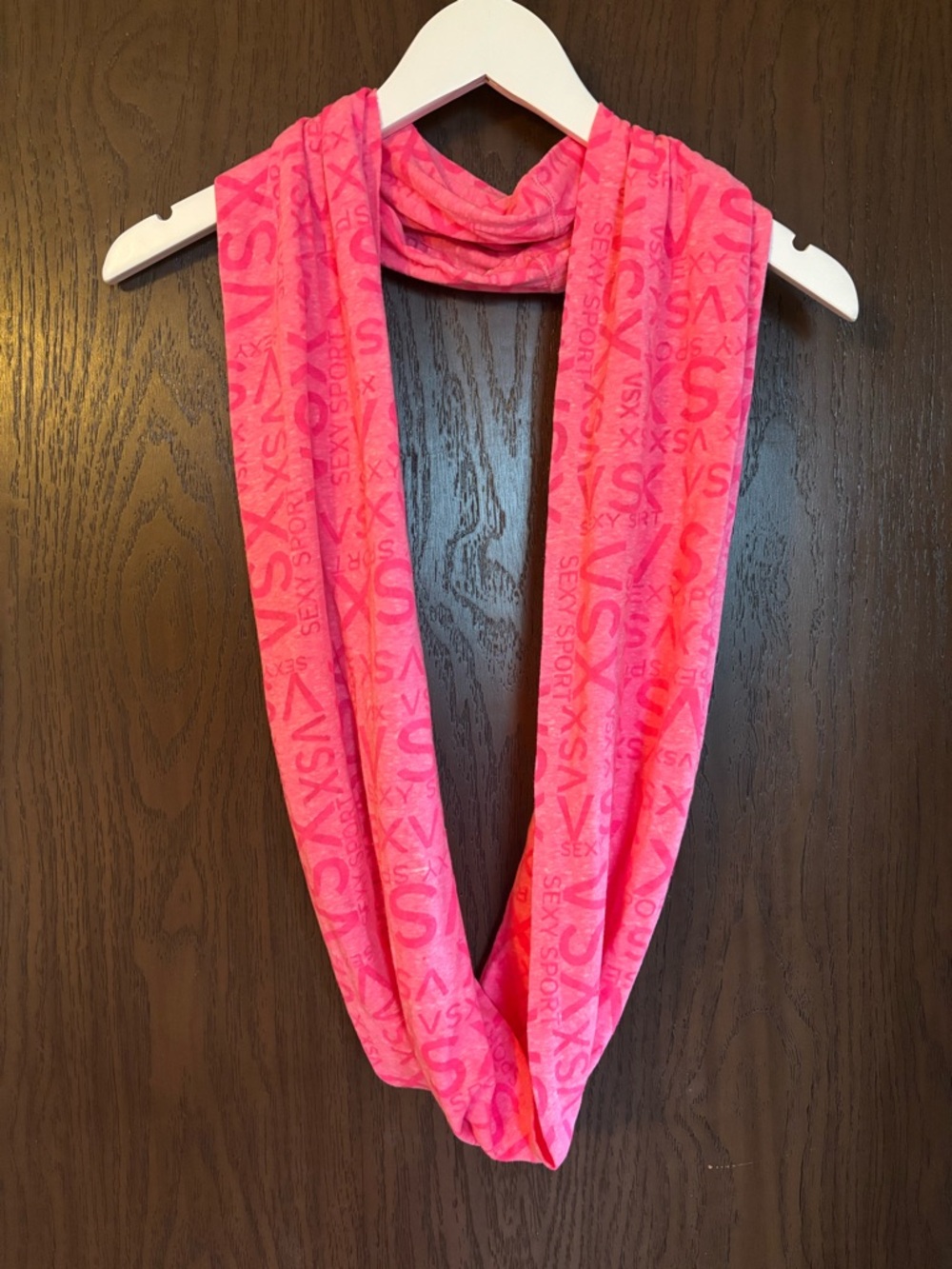 Victoria's Secret Hot Pink Logo Infinity Scarf